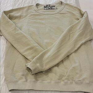 Freecity Light Cream Crewneck Sweater great condition